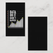 Data Nerd Behavior Analyst Statistics Scientist Visitekaartje (Voorkant / Achterkant)