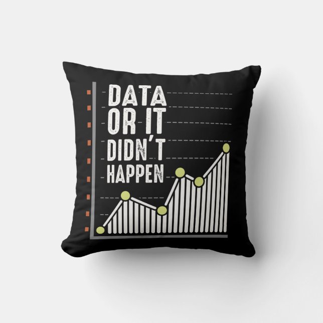 Data Nerd Gedrag Analist Statistiek Wetenschapper Kussen (Voorkant)