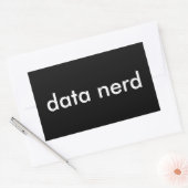 Data Nerd Rechthoekige Sticker (Envelop)