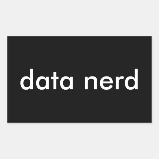 Data Nerd Rechthoekige Sticker (Voorkant)