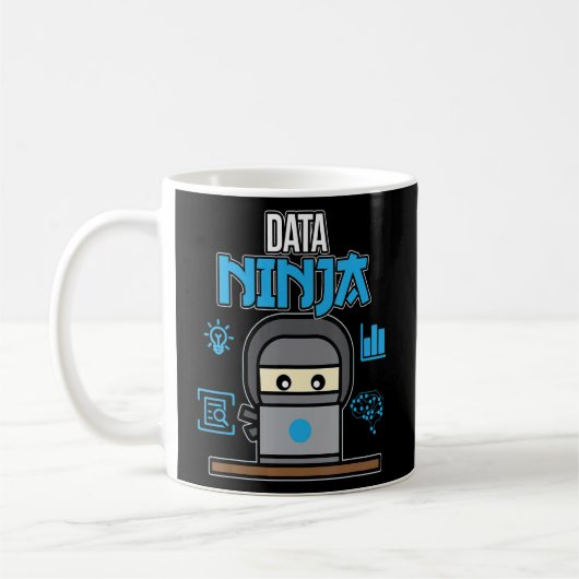 Data Ninja Data Analist Wetenschapper Informatica Koffiemok (Links)
