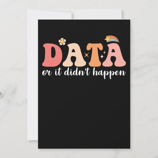 Data of het gebeurde niet gedragsanalist Groovy Kaart (Voorkant)