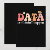 Data of het gebeurde niet gedragsanalist Groovy Kaart (Voorkant / Achterkant)