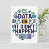 Data of het is niet gebeurd Analytics & Humor Kaart (Staand voorkant)