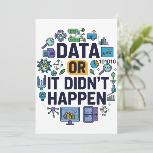 Data of het is niet gebeurd Analytics & Humor Kaart (Staand voorkant)