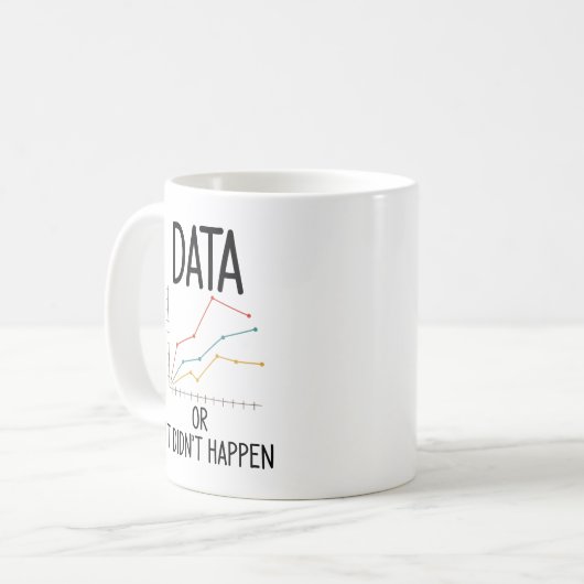 Data of het is niet gebeurd koffiemok (Voorkant links)