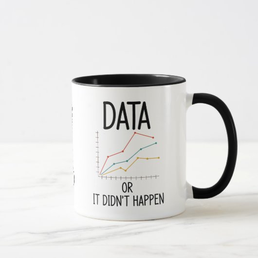 Data of het is niet gebeurd mok (Rechts)