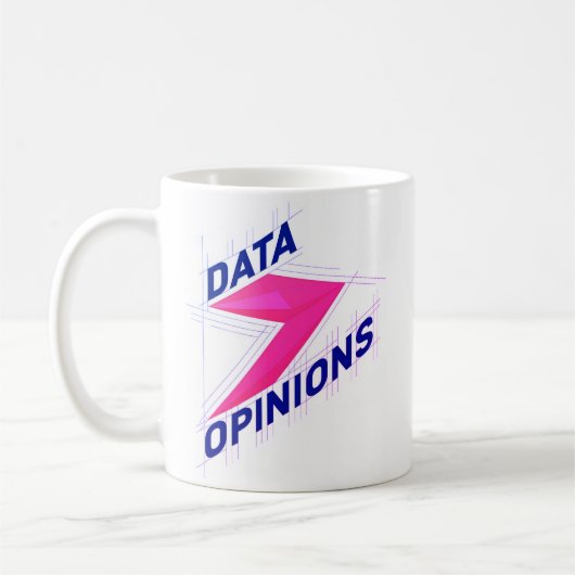 DATA > OPINIONS Mug | Geek Coffee Cup - Bright Koffiemok (Links)