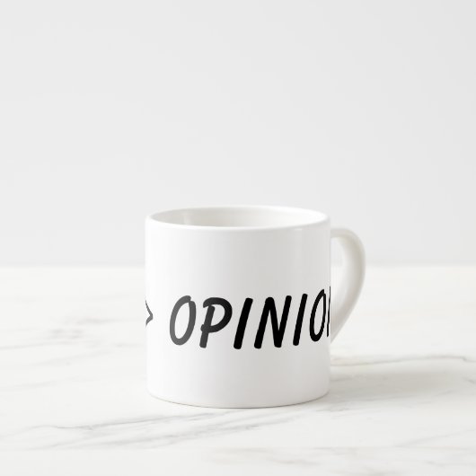 data over opinion , science  espresso kop (Voorkant rechts)
