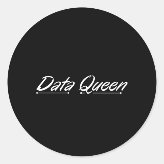 Data Queen - Accounting Ronde Sticker (Voorkant)