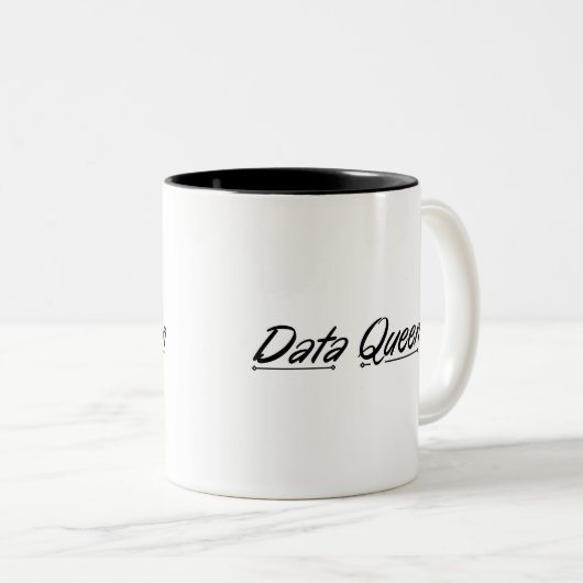 Data Queen - Accounting Two-Tone Coffee Mok (Voorkant rechts)