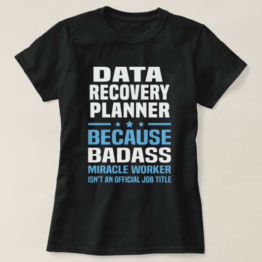 Data Recovery Planner T-shirt (Design voorkant)