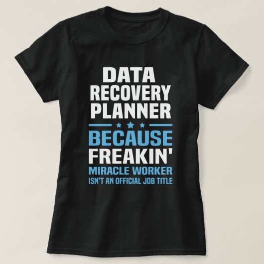 Data Recovery Planner T-shirt (Design voorkant)