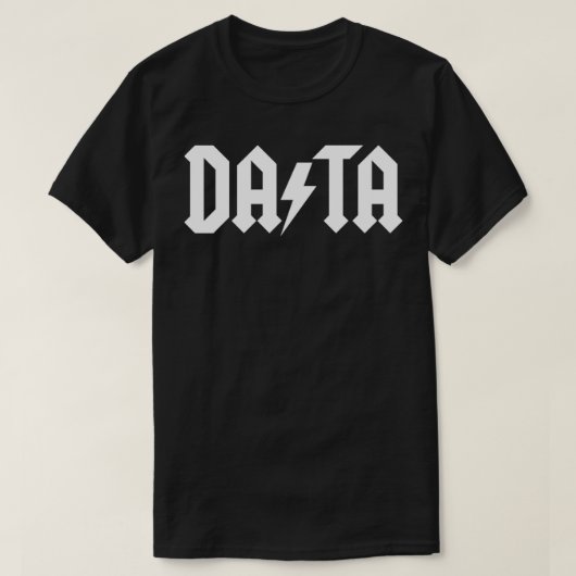 Data Rocks White Print T-shirt (Design voorkant)