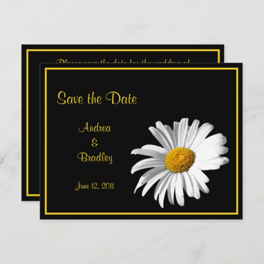 Data Save the Date Kaart (Voorkant / Achterkant)