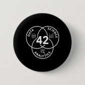 Data Science Analytics 42 Diagramontwerp Ronde Button 5,7 Cm (Voorkant)