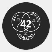 Data Science Analytics 42 Diagramontwerp Ronde Sticker (Voorkant)