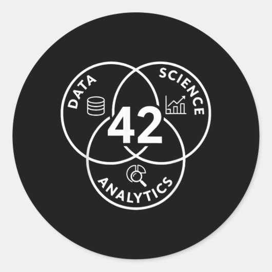 Data Science Analytics 42 Diagramontwerp Ronde Sticker (Voorkant)