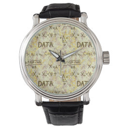 Data Science Analytics and Coding Pattern Wrist Horloge