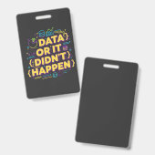 Data Science Design - Data of het is niet gebeurd Badge (Voor- en achterkant)