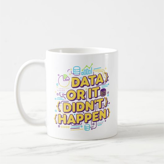 Data Science Design - Data of het is niet gebeurd Koffiemok (Links)