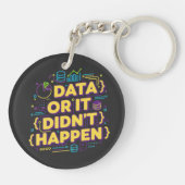 Data Science Design - Data of het is niet gebeurd Sleutelhanger (Achterkant)