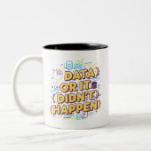 Data Science Design - Data of het is niet gebeurd Tweekleurige Koffiemok (Links)