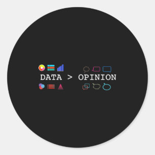 Data Science en statistiek gegevens zijn groter da Ronde Sticker