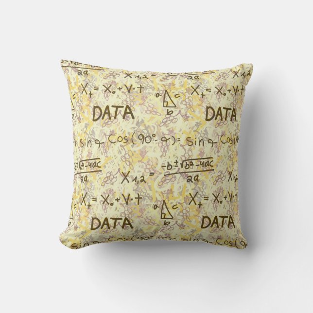 Data Science en Statistiek Patroon Decoratie Kussen (Voorkant)