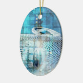 Data Science Machine Learning met Brain Keramisch Ornament (Links)