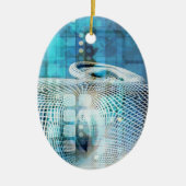 Data Science Machine Learning met Brain Keramisch Ornament (Voorkant)