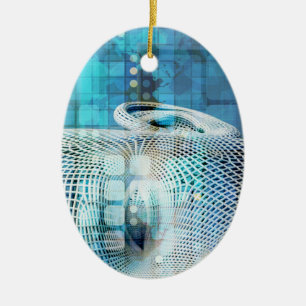 Data Science Machine Learning met Brain Keramisch Ornament