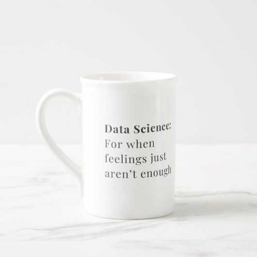 Data Science-Mok - Voor wanneer gevoelens niet gen Porselein Kop (Links)