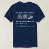 Data Science python programmeerbare numerieke pand T-shirt (Design voorkant)