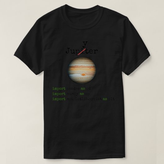 Data science Python programmeerbare numerieke pand T-shirt (Design voorkant)
