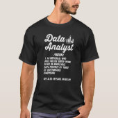 Data Science Wetenschapper Data Analyst Definitie T-shirt (Voorkant)