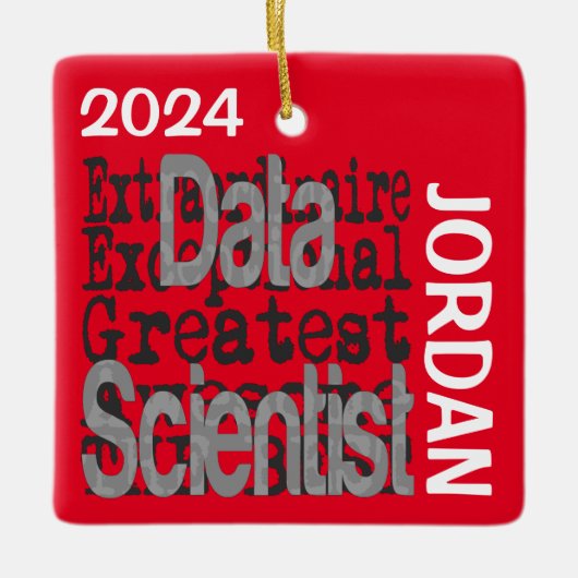 Data Scientist Extraordinaire CUSTOM Keramisch Ornament (Voorkant)