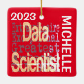 Data Scientist Extraordinaire CUSTOM Keramisch Ornament (Achterkant)