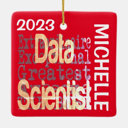 Data Scientist Extraordinaire CUSTOM Keramisch Ornament (Achterkant)