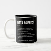 Data Scientist Grappige werkdefinitie Tweekleurige Koffiemok (Links)
