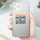 Data Scientist Ik probeer dingen grappig te zeggen Sticker (Telefoon)