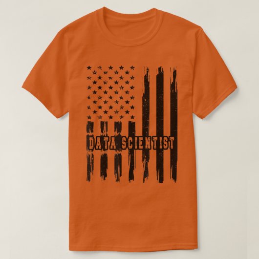 Data Scientist US Flag Machine Learning Data Scien T-shirt (Design voorkant)
