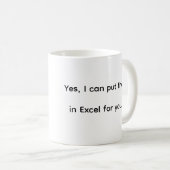 Data Scientist's Echte Baan - BI Expert/Excel Koffiemok (Voorkant rechts)