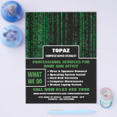 Data Screen Computerreparatie Specialist Reclame Flyer (Enkel)