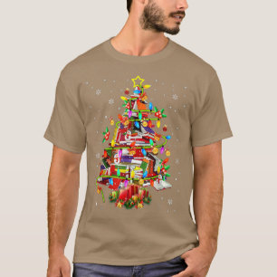 Data Tree Library Xmas Lights Boom Lover Libr T-shirt
