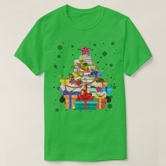 Data Tree Library Xmas Lights Boom Lover Libr T-shirt (Design voorkant)