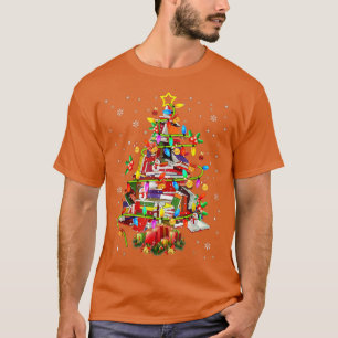 Data Tree Library Xmas Lights Boom Lover Libr T-shirt