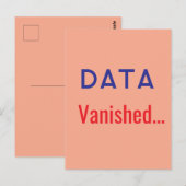 Data verdwenen tekst lopers briefkaart (Voorkant / Achterkant)