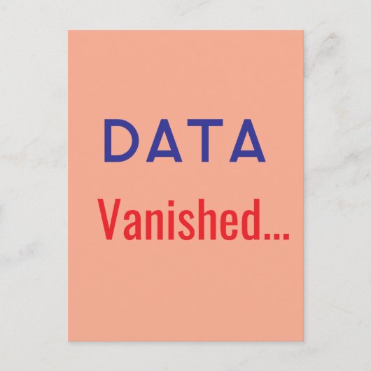 Data verdwenen tekst lopers briefkaart (Voorkant)