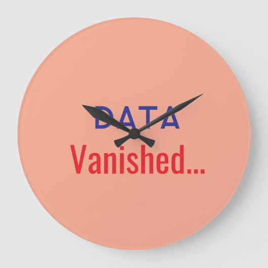 Data verdwenen tekst vloerkleden grote klok (Voorkant)